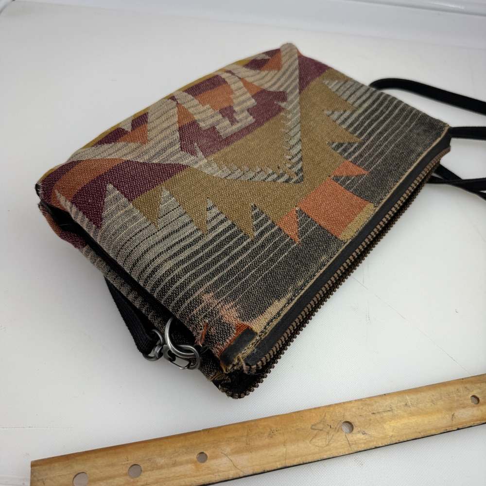 Pendleton Crossbody Bag Woman OS Multi Aztec Wool Rock Creek Western Purse - Picture 3 of 10
